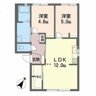 ハウストランキル【A202号室】の間取り