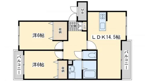 レイクサイドプリンス【3階】の間取り