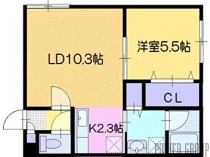 ALBARISE北栄(アルバライズ)【1階】の間取り