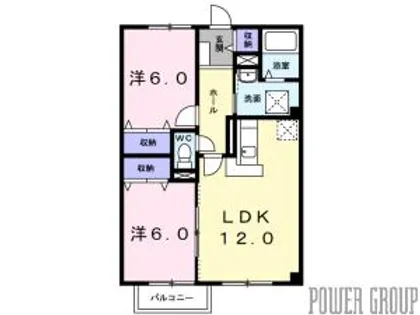 エンデヴァー壱番館【1階】の間取り