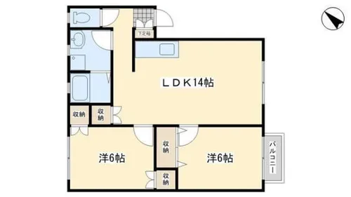 エクセレントK C【2階】の間取り