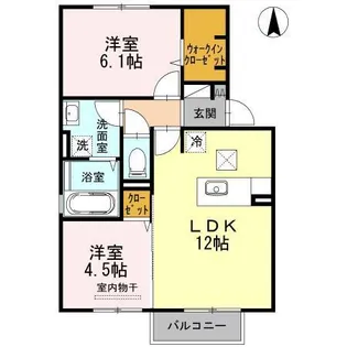 クレール引野【1階】の間取り