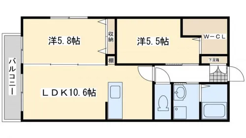 WIN黒崎【805号室】の間取り