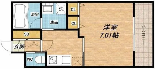 アプリーレ南堀江【13階】の間取り