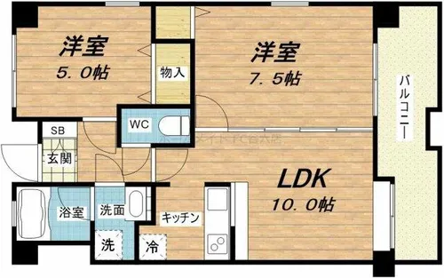 アスペック天満橋【4階】の間取り
