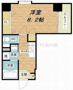 クレール玉造【5階】の間取り