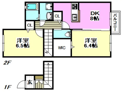 ファミリーハイツTAKT【2階】の間取り