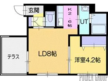 エクセル黄金北【1階】の間取り