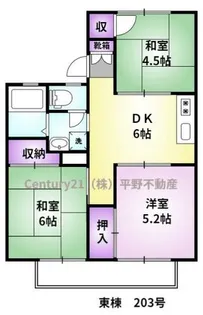 コーポ橋口 東棟【2階】の間取り
