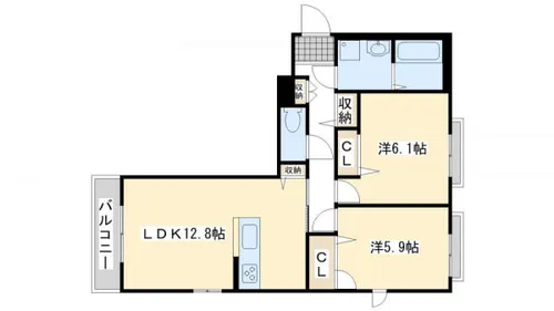 ヴェレ西神原【3階】の間取り