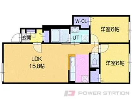 プルメリアV【1階】の間取り