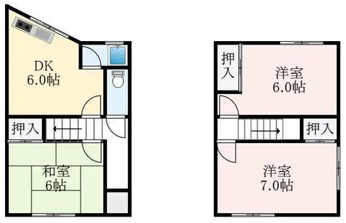 大阪府大阪狭山市半田5丁目【一戸建】の間取り