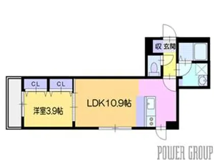 ヴェルデオーロ住吉【3階】の間取り