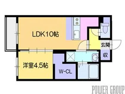 ヴェルデオーロ住吉【4階】の間取り
