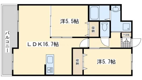 VENT CREST【5階】の間取り