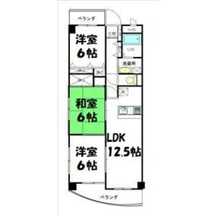 ハイフラッツ213【2階】の間取り