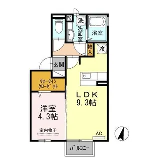 ナチュール陣原【201号室】の間取り