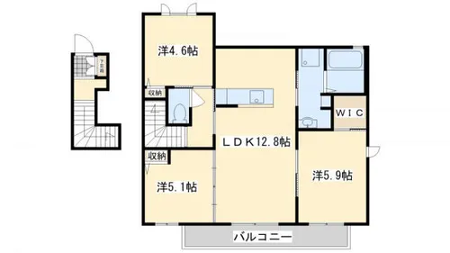マ メゾン青山【201号室】の間取り