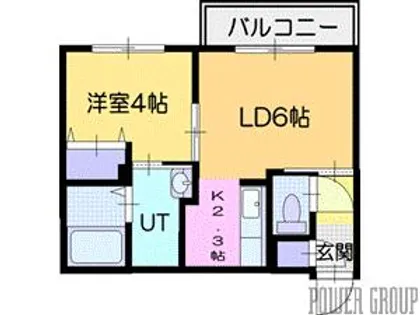 エクセル黄金北【2階】の間取り