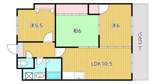 スカール上上津役【202号室】の間取り