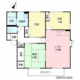 ディアス西天神【2階】の間取り