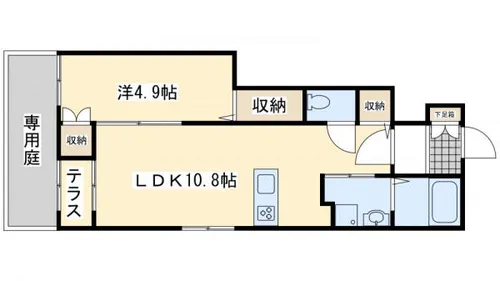 サウスボナール東山【1階】の間取り