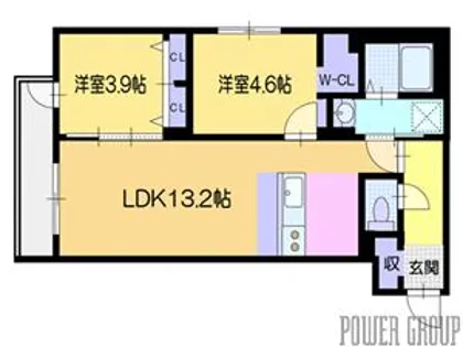 ヴェルデオーロ住吉【4階】の間取り