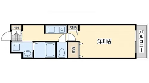 グランドツイン黒崎【1312号室】の間取り
