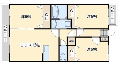 インペリアル上の原【302号室】の間取り