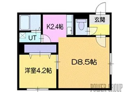 Fleur千歳駅前(フルール)【1階】の間取り