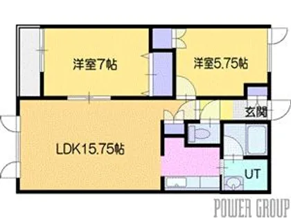 グリーンノート住吉【2階】の間取り