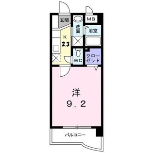グレイス筒井【1階】の間取り