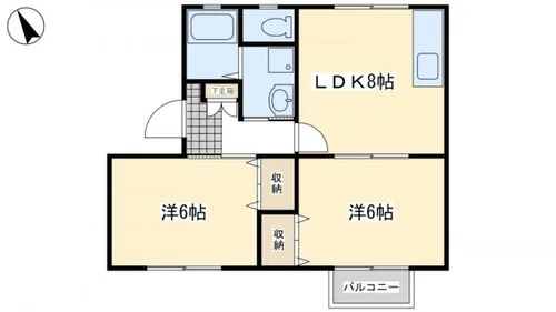 フォーレスト中尾【102号室】の間取り