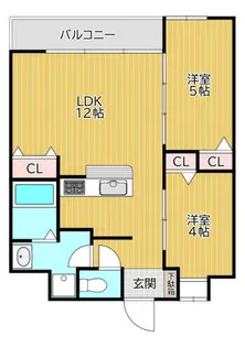 THE GRANDE HILLS【602号室】の間取り