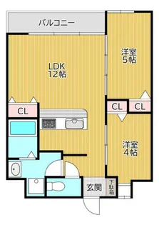 THE GRANDE HILLS【201号室】の間取り