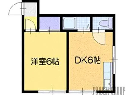 クラウドスクエア野幌【2階】の間取り