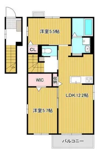 ガスガアルⅣ B【201号室】の間取り