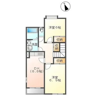 キャッスルリオ【205号室】の間取り