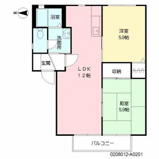 プレステージ華里 Ⅰ【A-201号室】の間取り