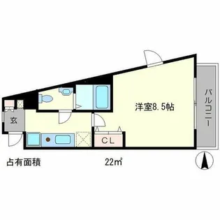 エスクレア出町柳【3階】の間取り