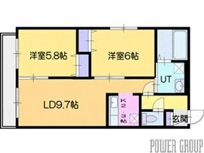 Moku Chitose【2階】の間取り