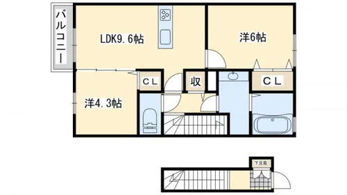 グランド ヒルズ【A-203号室】の間取り