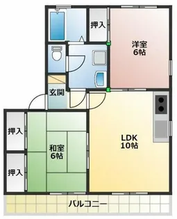レガーロ寿里B【2階】の間取り