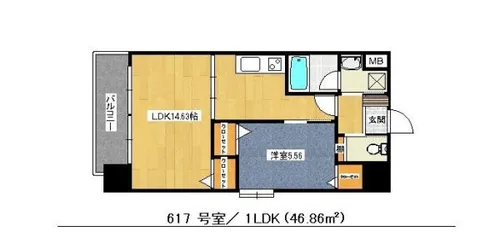 グランドツイン黒崎【6階】の間取り