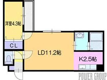 センチュリー北斗Ⅱ【2階】の間取り