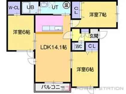 カーサ・セントロ【2階】の間取り