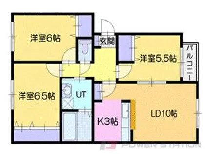 Louvre元江別(ルーブル元江別)【1階】の間取り