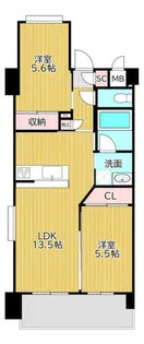 ウイングス西本町【401号室】の間取り