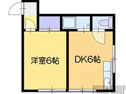 クラウドスクエア野幌【2階】の間取り