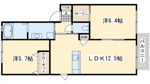 サン・ベレオ【C-201号室】の間取り